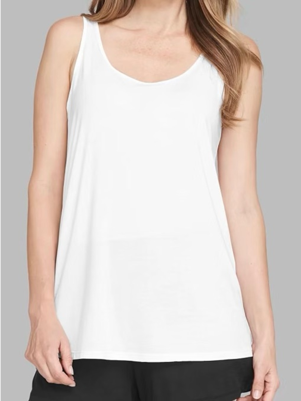 Tommy John Women's Second Skin Sleep Tank - White, size L
